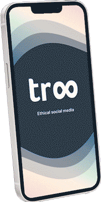 GIF Showing Troo's Logo Before Scrolling Through the Dashboard on a Phone